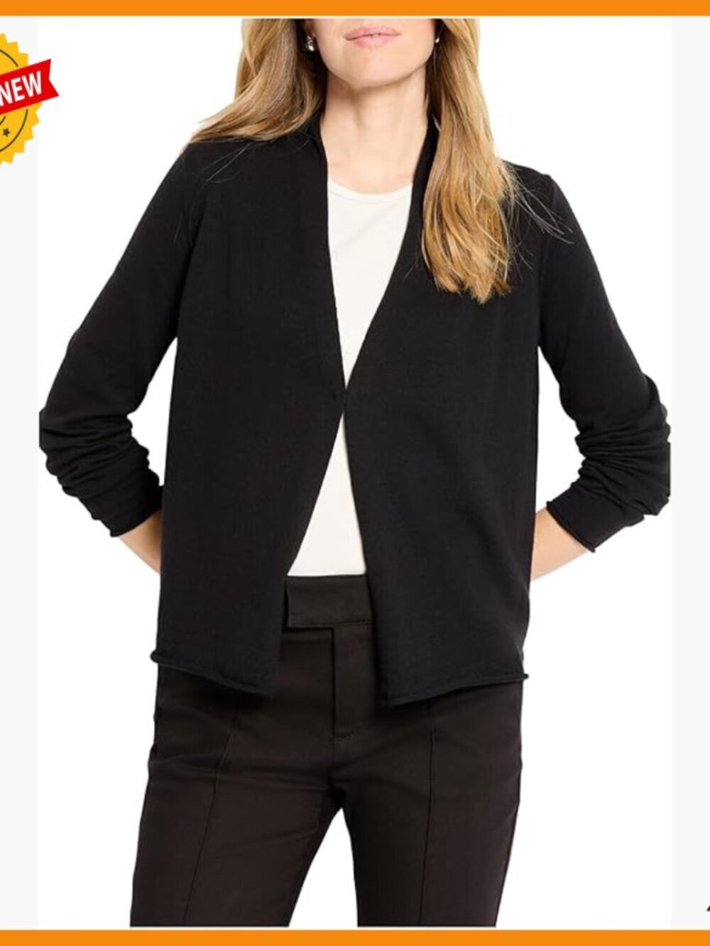 Midweight Cardigan with Hook & Eye Closure, Regular Fit, Long Sleeve